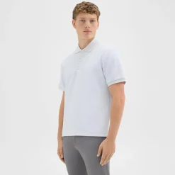 Theory Jocelin Polo Shirt In Studio Knit Jacquard-Men T-shirts + Polos