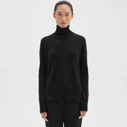 Theory Karenia Turtleneck Sweater In Cashmere-Women Sweaters + Cardigans