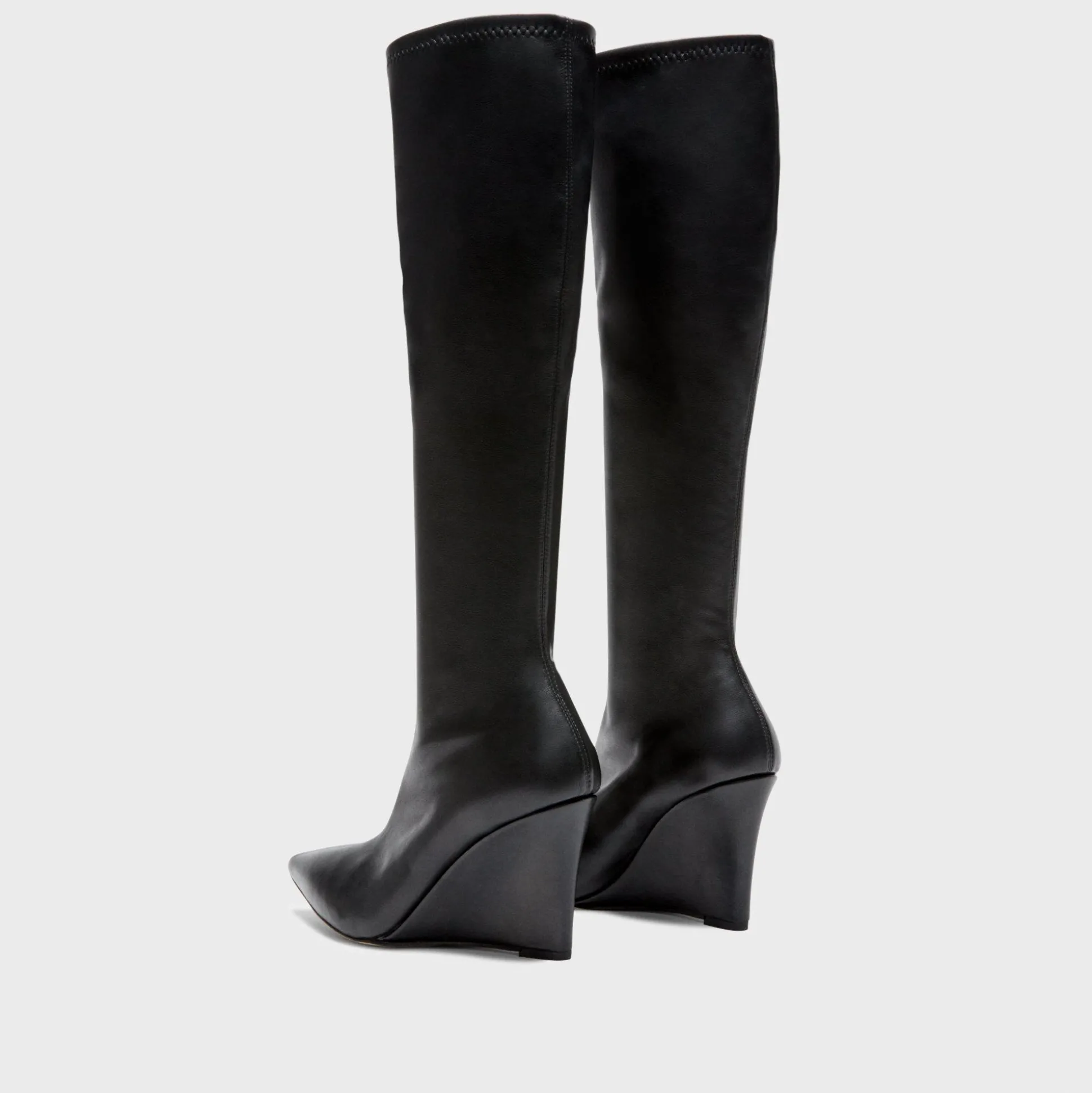 Theory Knee-High Wedge Boot In Leather-Women Shoes