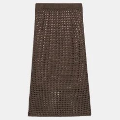 Theory Knit Midi Skirt In Pima Cotton-Women Skirts