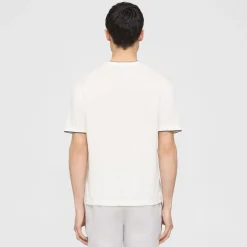 Theory Kolben Short-Sleeve Tee In Cotton-Linen-Men T-shirts + Polos|Sweaters + Cardigans
