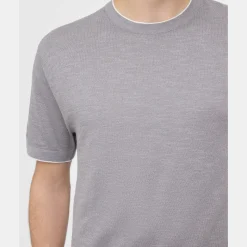 Theory Kolben Short-Sleeve Tee In Cotton-Linen-Men T-shirts + Polos|Sweaters + Cardigans