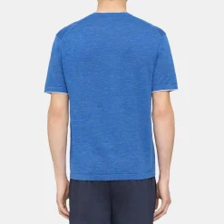 Theory Kolben Short-Sleeve Tee In Cotton-Linen-Men Sweaters + Cardigans|T-shirts + Polos
