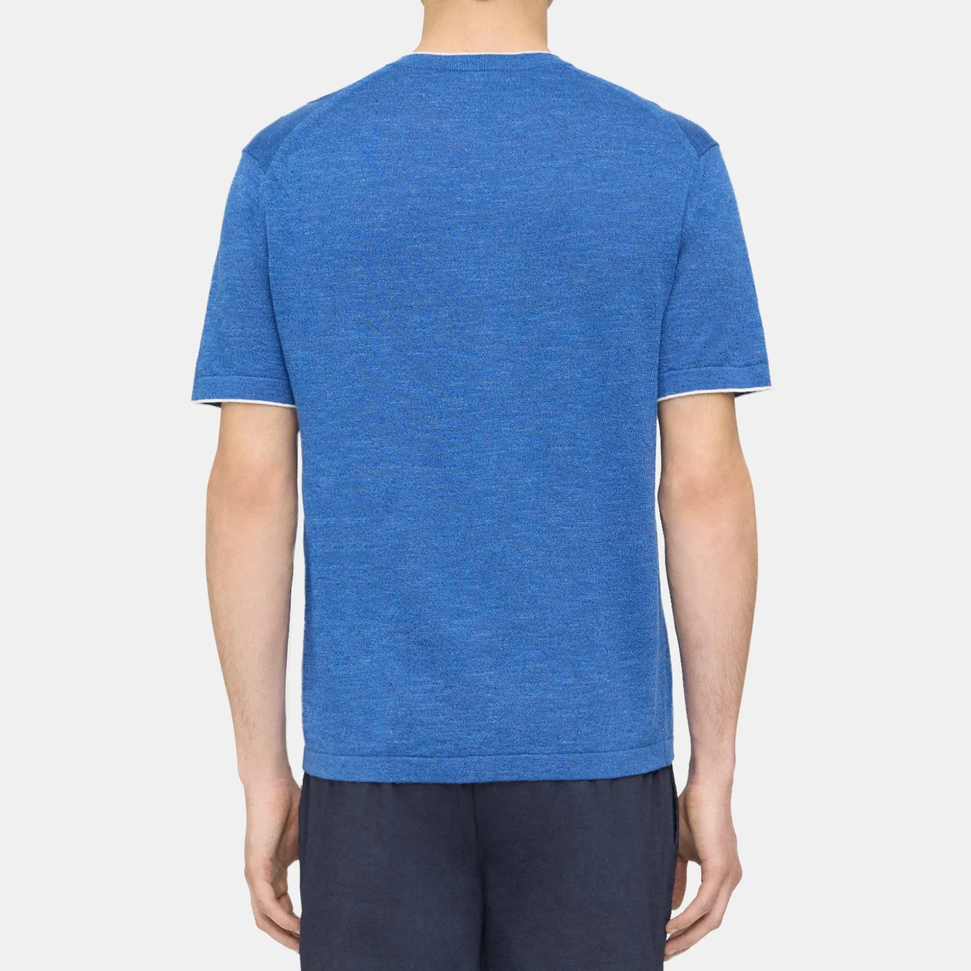 Theory Kolben Short-Sleeve Tee In Cotton-Linen-Men Sweaters + Cardigans|T-shirts + Polos