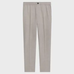 Theory Larin Drawstring Pant In Stretch Wool-Men Pants