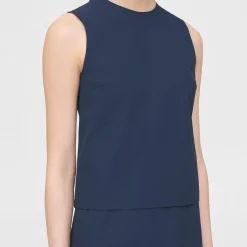 Theory Layered Shift Dress In Cotton-Women Dresses