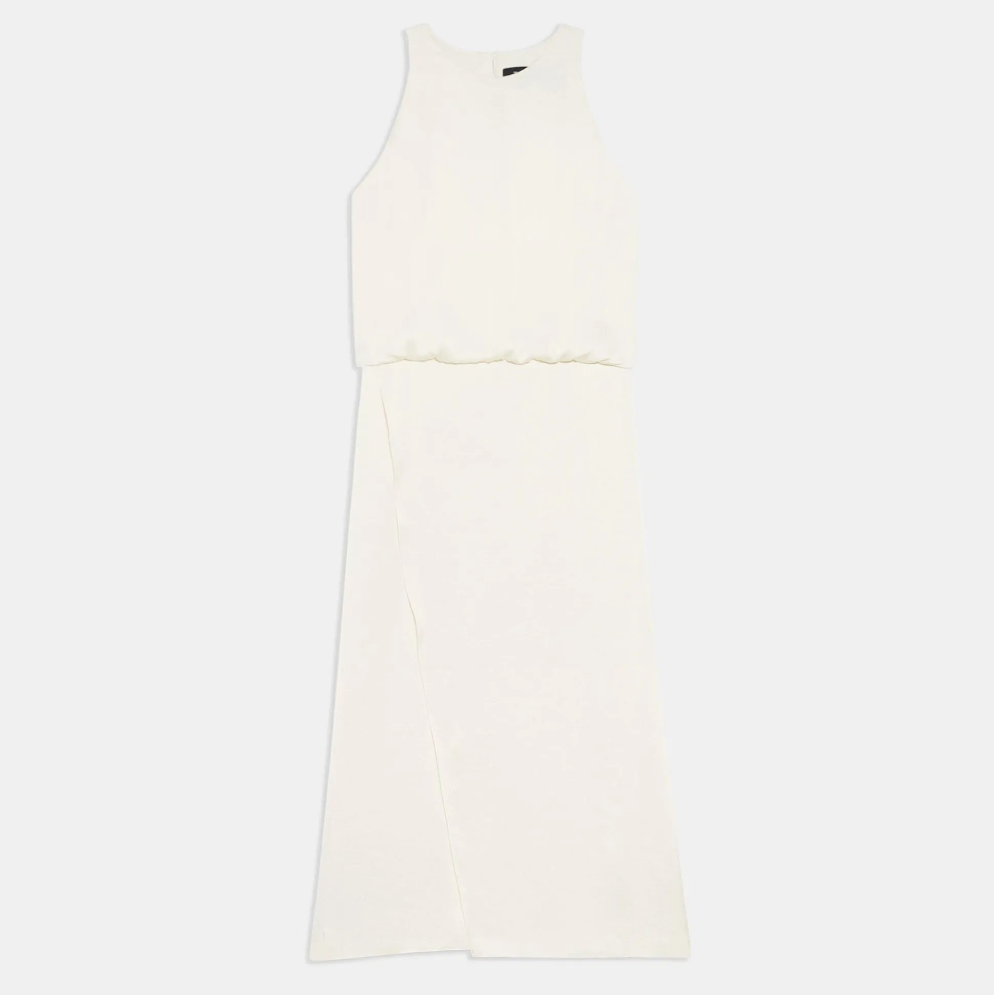 Theory Layered Tank Dress In Crushed Satin-Women Dresses