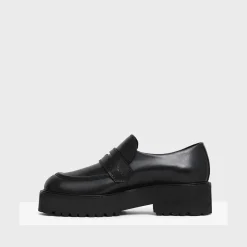 Theory Leather Platform Loafer-Women Shoes