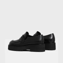 Theory Leather Platform Loafer-Women Shoes