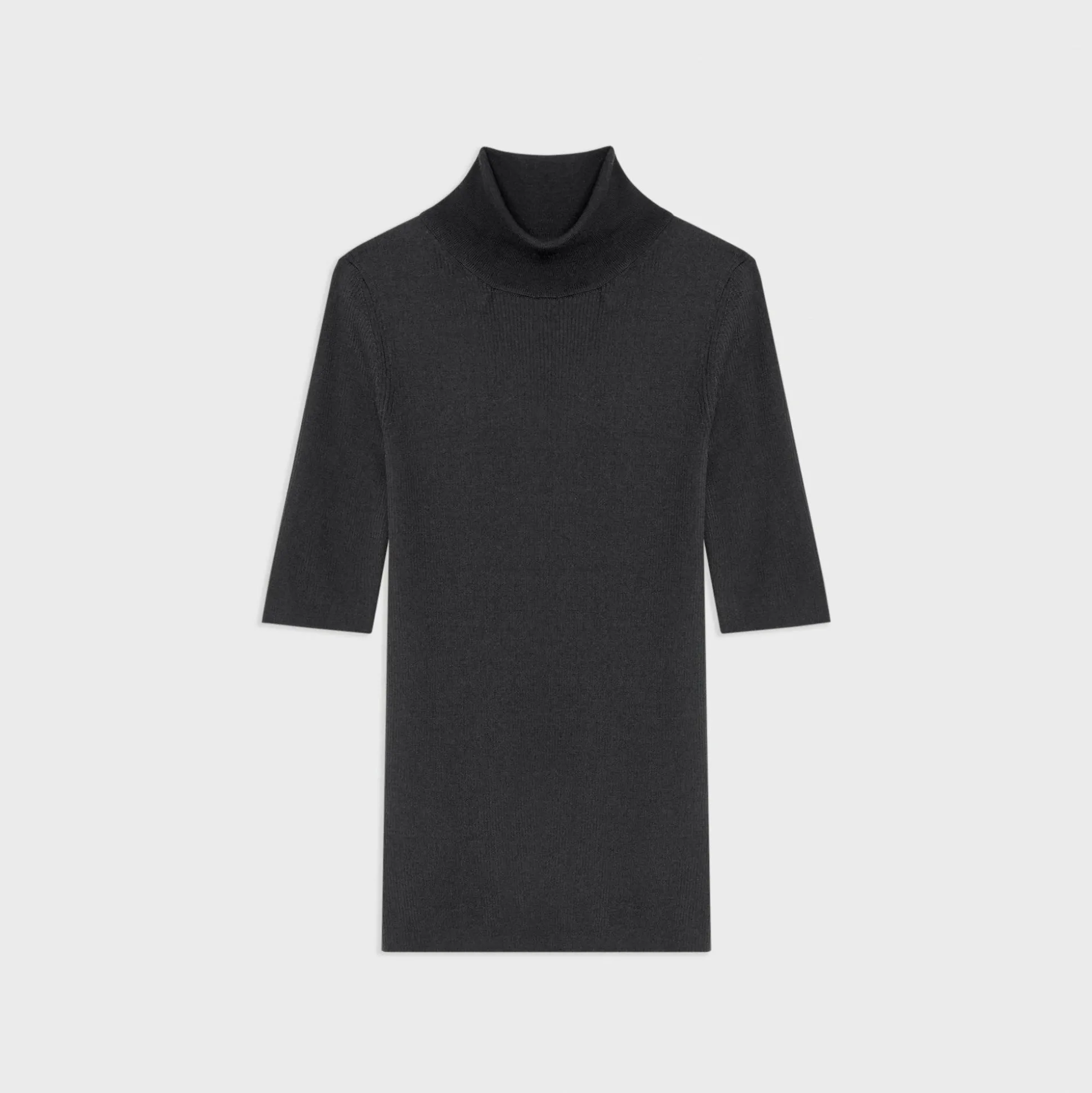 Theory Leenda Short-Sleeve Turtleneck In Regal Wool-Women Sweaters + Cardigans