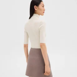 Theory Leenda Short-Sleeve Turtleneck In Regal Wool-Women Tops|Sweaters + Cardigans