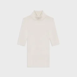 Theory Leenda Short-Sleeve Turtleneck In Regal Wool-Women Tops|Sweaters + Cardigans