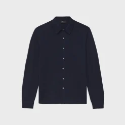 Theory Lorean Shirt In Merino Wool-Men Sweaters + Cardigans