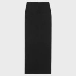 Theory Maxi Trouser Skirt In Wool Canvas-Women Skirts