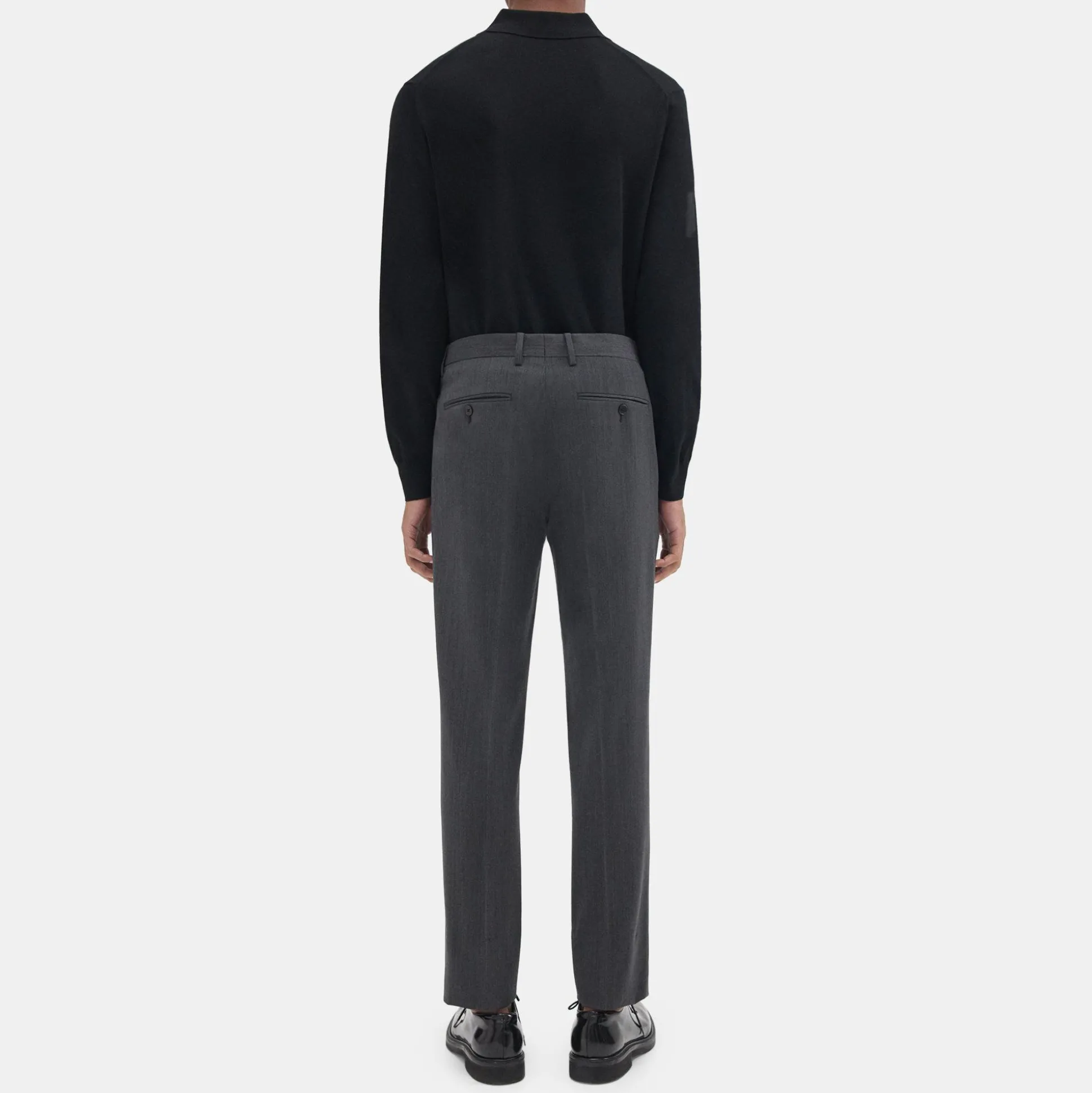 Theory Mayer Pant In Herringbone Stretch Wool-Men Suits|Pants