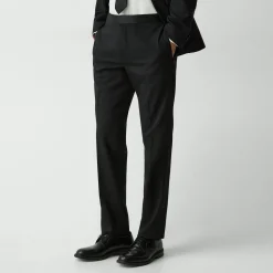 Theory Mayer Tuxedo Pant In Stretch Wool-Men Suits|Pants