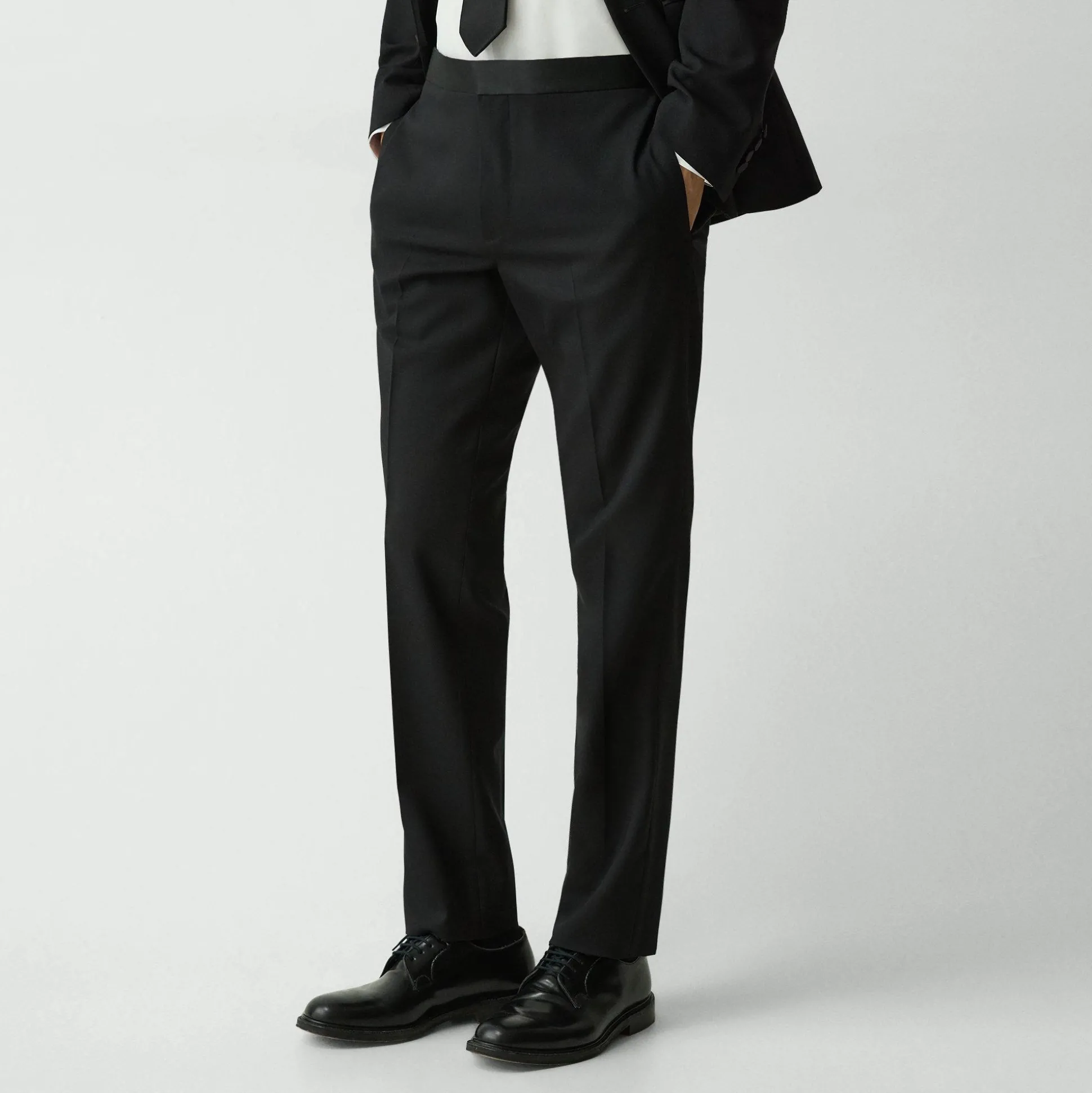 Theory Mayer Tuxedo Pant In Stretch Wool-Men Suits|Pants