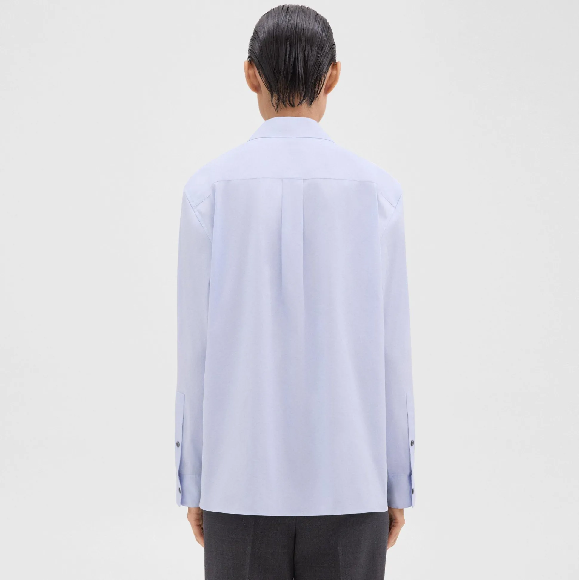Theory Menswear Shirt In Good Cotton-Women Tops