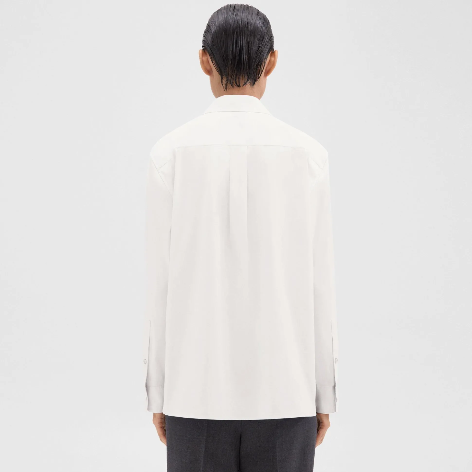 Theory Menswear Shirt In Good Cotton-Women Tops