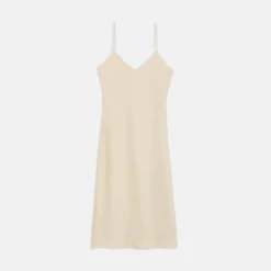 Theory Midi Slip Dress In Satin-Women Dresses