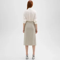 Theory Midi Trouser Skirt In Admiral Crepe-Women Suits|Skirts