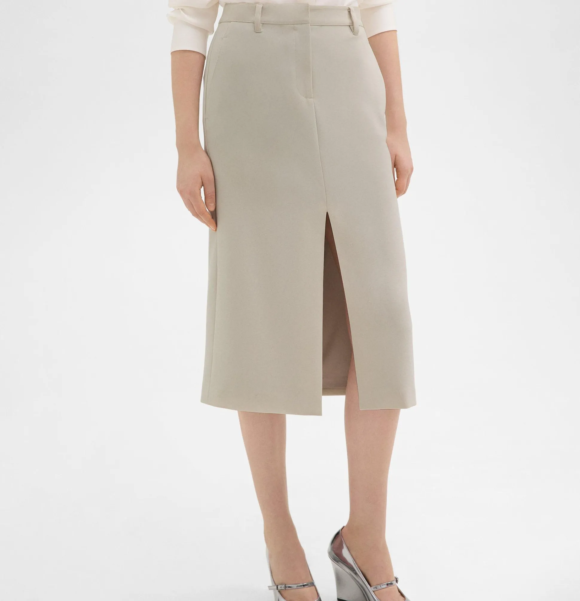 Theory Midi Trouser Skirt In Admiral Crepe-Women Suits|Skirts