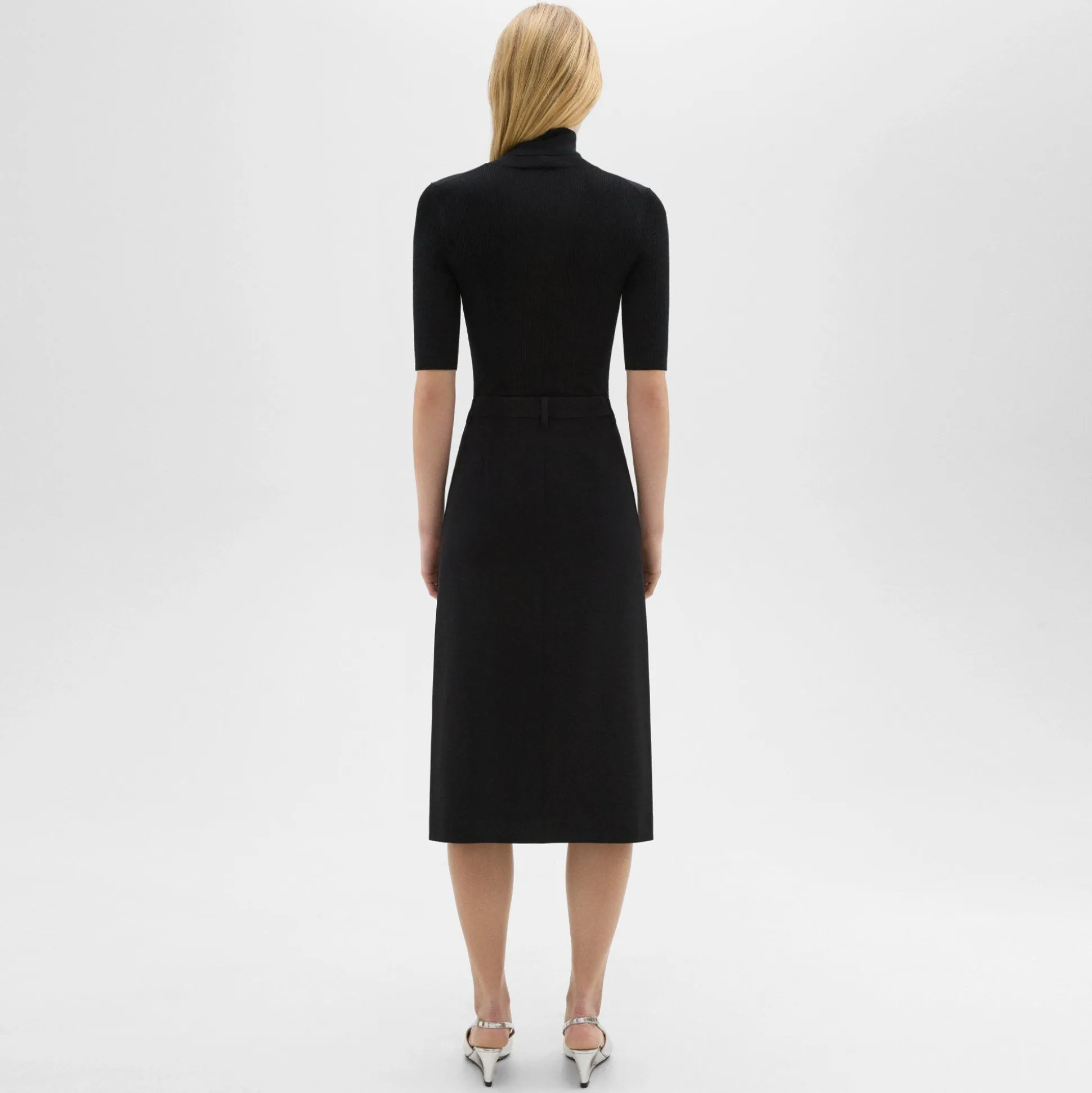 Theory Midi Trouser Skirt In Admiral Crepe-Women Suits|Skirts