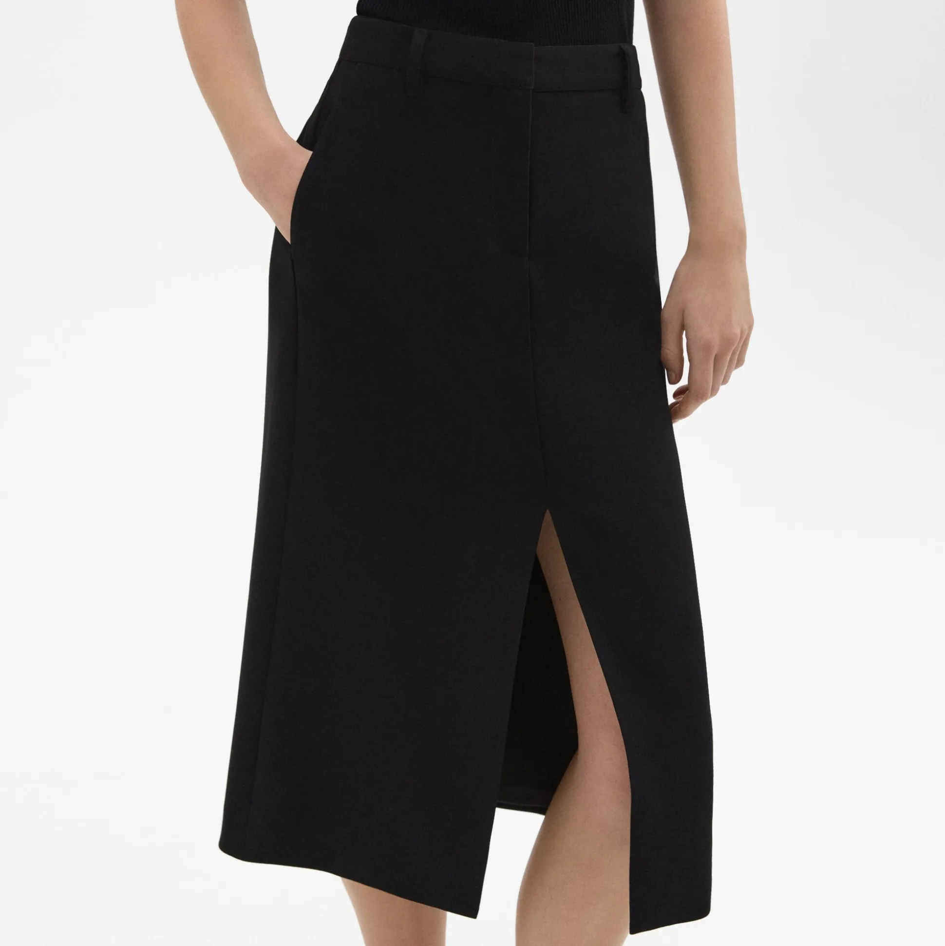 Theory Midi Trouser Skirt In Admiral Crepe-Women Suits|Skirts