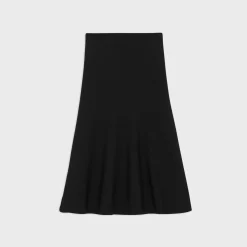 Theory Midi Trumpet Skirt In Crepe Knit-Women Skirts