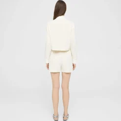 Theory Mini Pull-On Short In Double-Knit Jersey-Women Shorts|Pants
