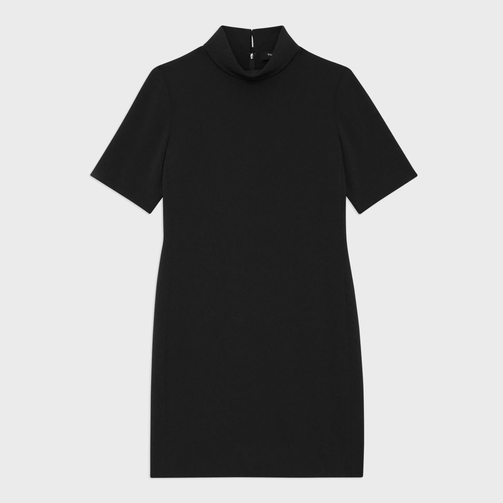 Theory Mini Roll Neck Dress In Admiral Crepe-Women Dresses
