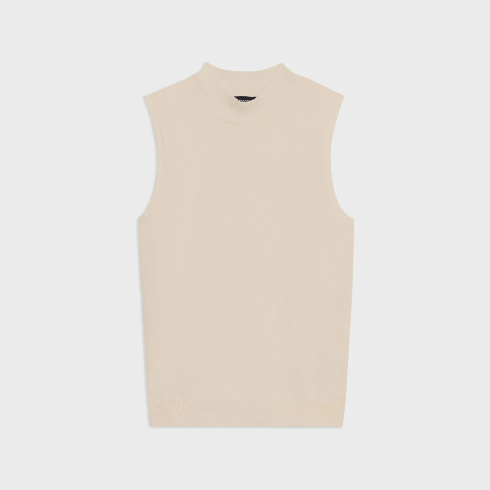 Theory Mock Neck Sweater Shell In Regal Wool-Women Sweaters + Cardigans