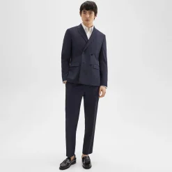 Theory Morton Double-Breasted Blazer In Stretch Wool-Men Blazers + Jackets