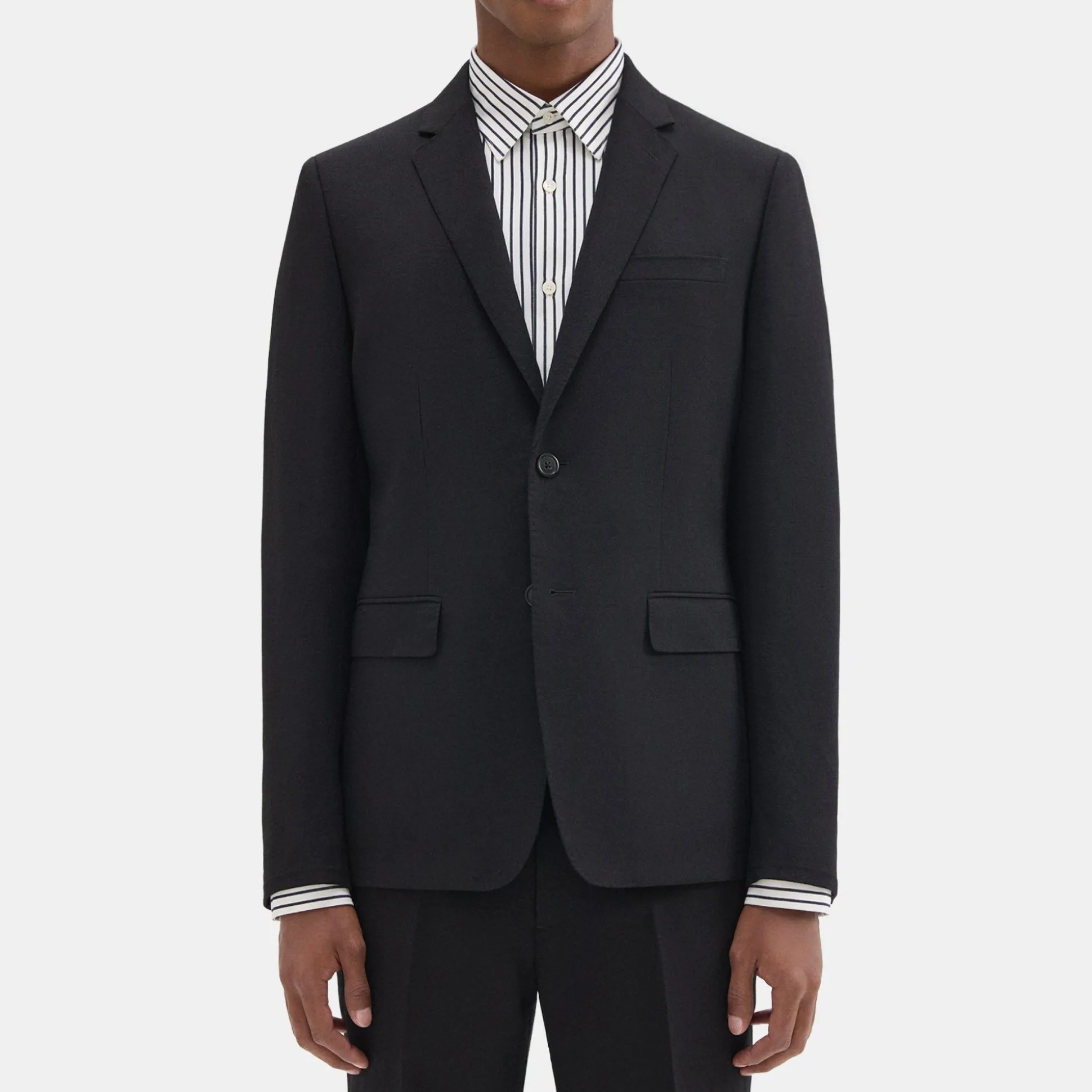 Theory Morton Slim Blazer In Wool Canvas-Men Suits|Blazers + Jackets