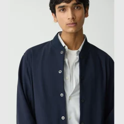 Theory Murphy Bomber Jacket In Precision Ponte-Men Outerwear