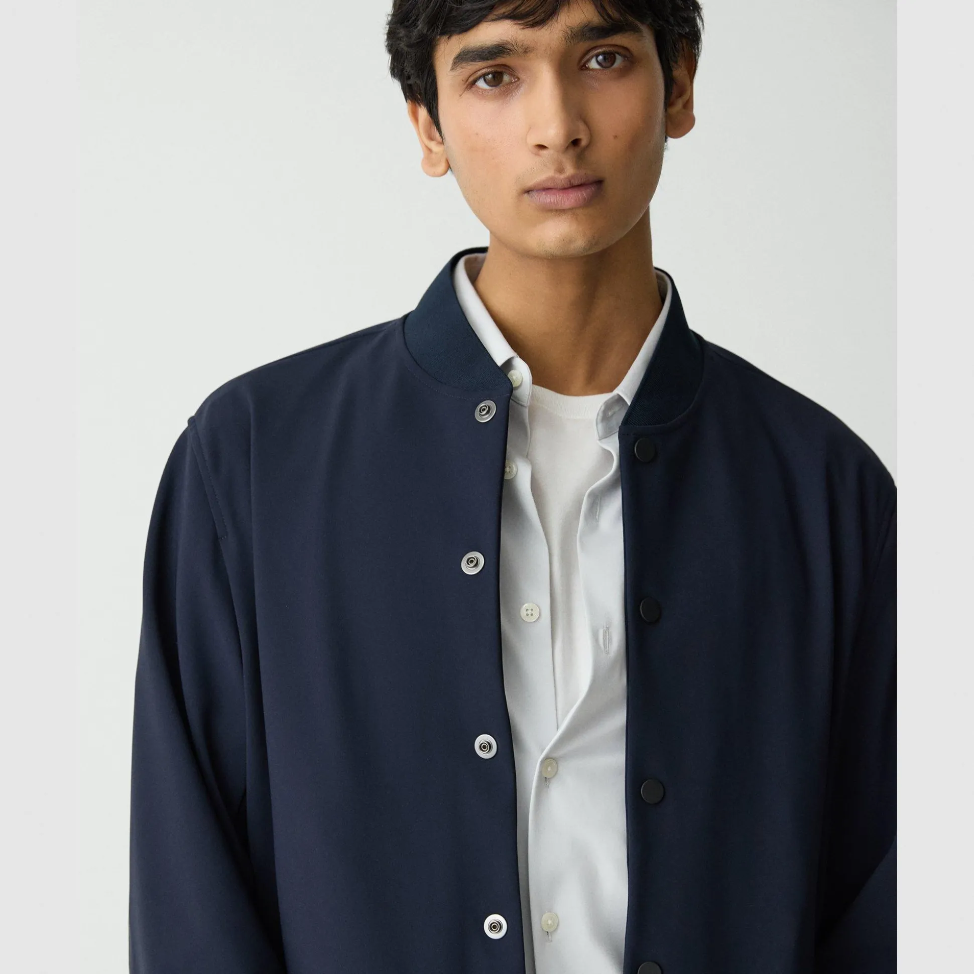 Theory Murphy Bomber Jacket In Precision Ponte-Men Outerwear