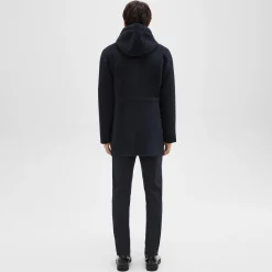 Theory Nev Parka In Double-Face Wool-Cashmere-Men Outerwear