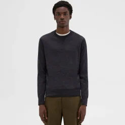 Theory Nylon-Wool Combo Sweater-Men Sweaters + Cardigans