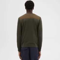 Theory Nylon-Wool Combo Sweater-Men Sweaters + Cardigans