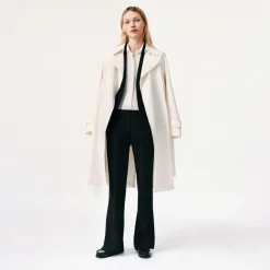 Theory Oaklane Trench Coat In Admiral Crepe-Women Outerwear