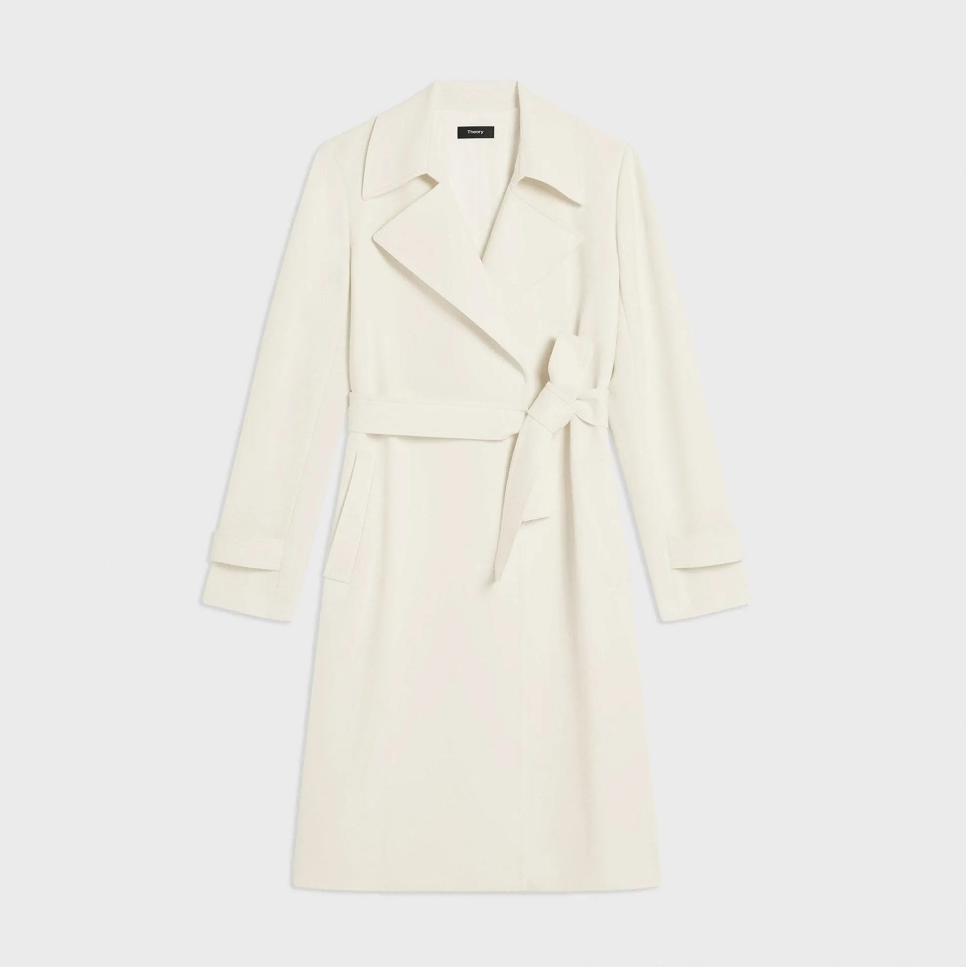 Theory Oaklane Trench Coat In Admiral Crepe-Women Outerwear