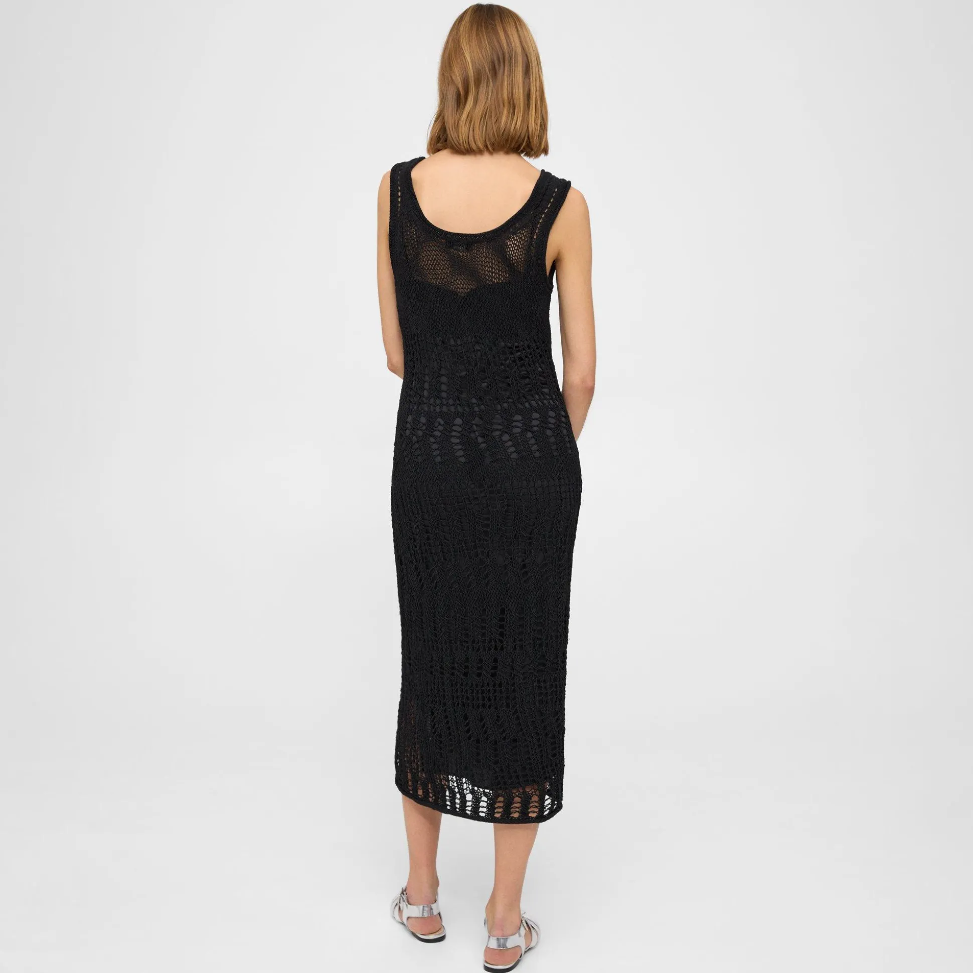 Theory Open Stitch Midi Dress In Cotton-Blend-Women Dresses
