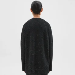 Theory Oversized Cardigan In Donegal Wool-Cashmere-Women Sweaters + Cardigans