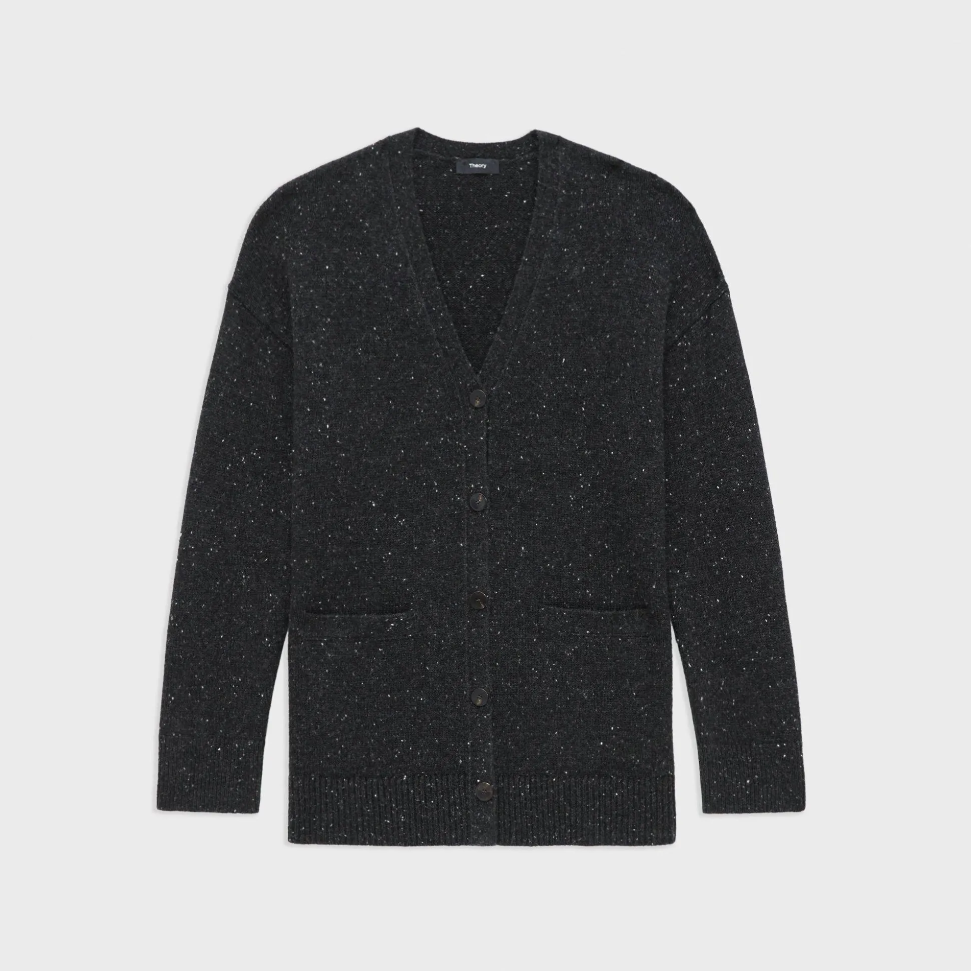 Theory Oversized Cardigan In Donegal Wool-Cashmere-Women Sweaters + Cardigans