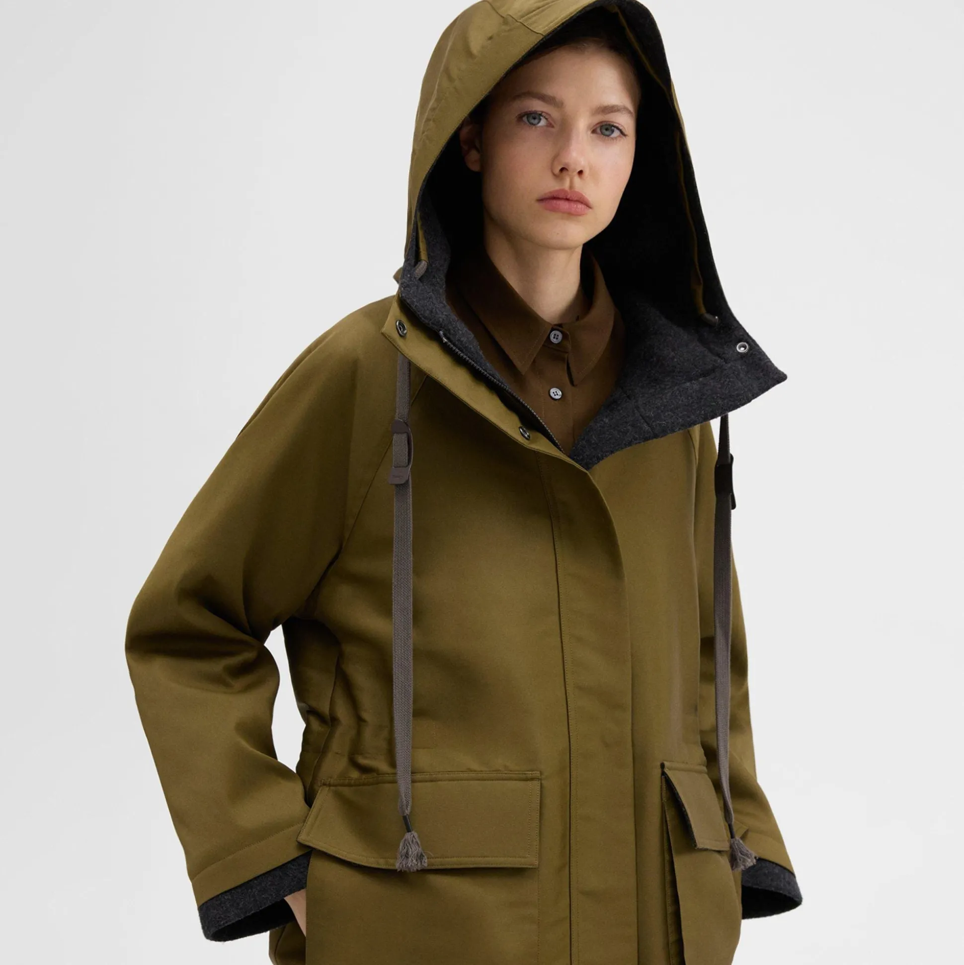 Theory Oversized Parka-Women Outerwear