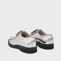 Theory Oxford Shoe In Metallic Leather-Women Shoes