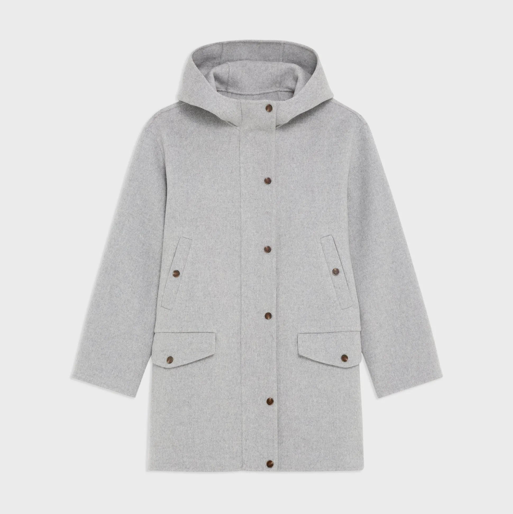 Theory Parka In Double-Face Wool-Cashmere-Women Outerwear