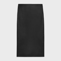 Theory Pencil Skirt In Leather-Women Skirts