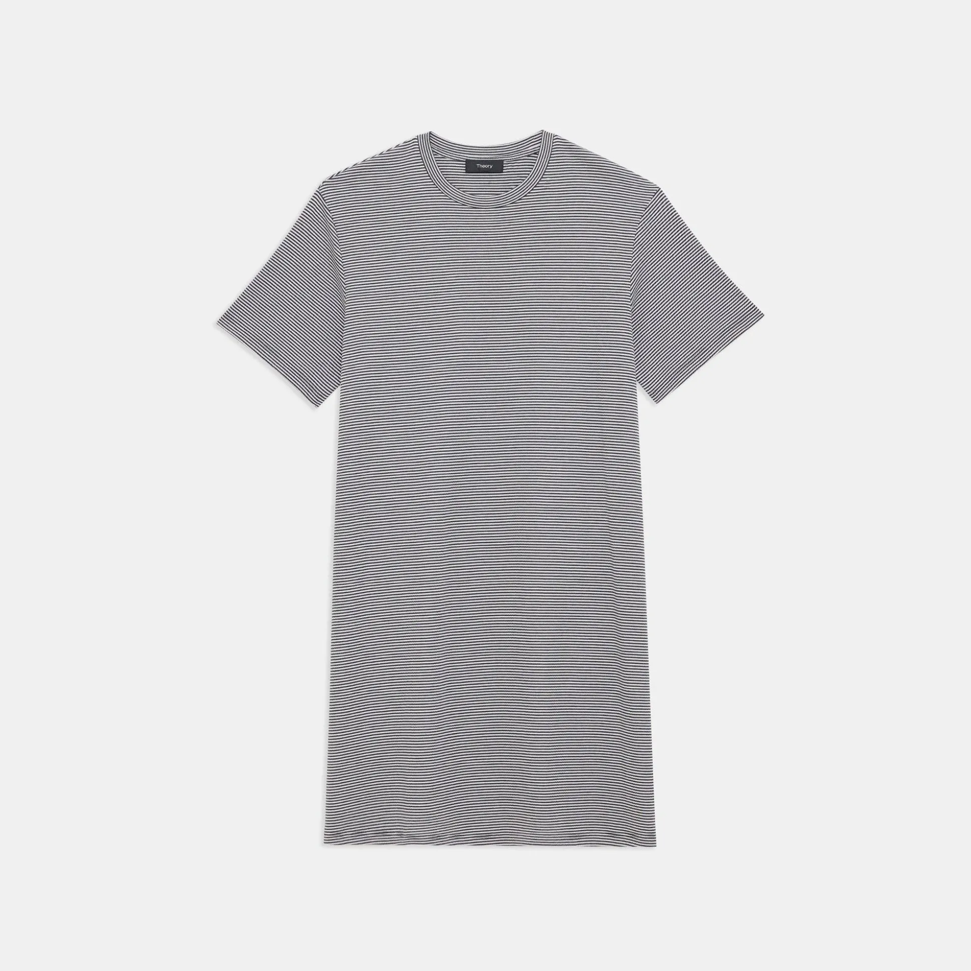 Theory Perfect T-Shirt Dress In Striped Cotton Jersey-Women Dresses