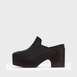 Theory Platform Clog In Leather-Women Shoes